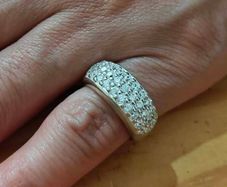 Sterling Silver Ring - Size L - Stamped for Silver (S60)
