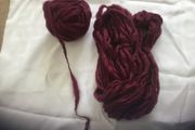 2 hanks of yarn red