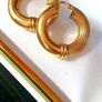 Vintage 9ct Gold Hallmarked Chunky Earrings Image 3