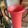 Vase Glass Nouveau Floor Vase Copper Handles Image 3