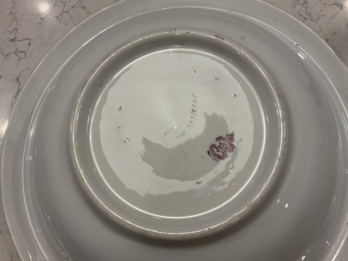 Empire Ware Antique Serving Bowl Lilac Print