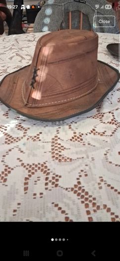leather fedora hat