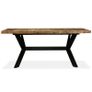 Dining Table Solid Mango Wood and Steel Cross 180 cm Image 4