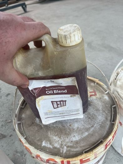 Selection of Burnt cement mastic