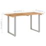 Dining Table 140x70x76 cm Solid Acacia Wood Image 7