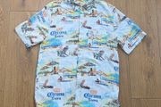 Joe Marlin Corona beer Hawaiian Shirt Size Medium