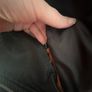 Faux leather/ fur trim biker jacket Image 6