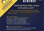 Subcontractors Wanted (residential building trade)
