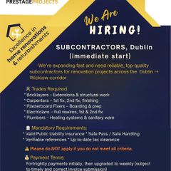 Subcontractors Wanted (residential building trade)