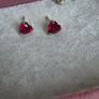 Pandora red heart stud earrings very good condition Image 7