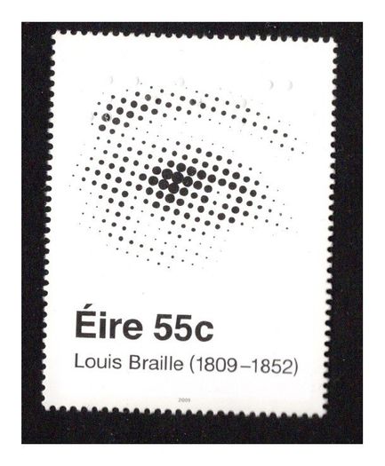 2009 Ireland The 100th Anniversary of the Birth of Louis Braille Commemorative Stamp Mint Never Hinged (MNH)