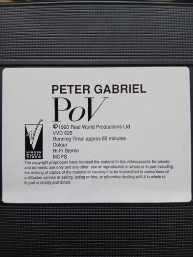 Peter Gabriel POV Video Live Concert 1990. Point Of View