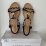 SANDALS. Libra Pop brand- Embellished With Black, Gold & Silver charms. Ultra Comfortable. Size Uk 6 Eu 39 Purchased In Toulouse. Brand New In Box. Image 2