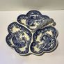 Vintage Mason's Vista Blue Transferware 3-section Dish Image 3