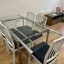 Extendable Glass Dining Table with 6 chairs Image 2