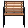 Garden Chairs 2 pcs Steel and WPC Black and Brown Image 3