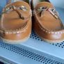 Ladies tan moccasin style shoes Image 2