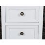 Nightstands 4 pcs with 2 Drawers MDF White Image 3