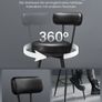 Set of 2 Forest Green or Black Swivel Bar Stools  Faux Leather & Steel, 76cm Seat Height Image 4