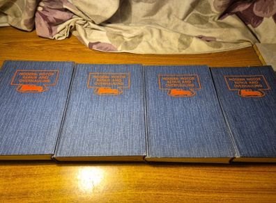 Unique Item: 1930s Vintage Automotive Manual Series 4 Tomes Modern Motor Repair And Overhauling Vintage and Classic Cars