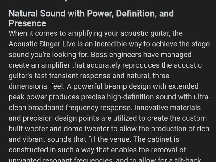 BOSS Acoustic amplifier