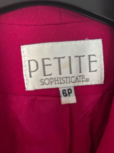 Vintage Petite Sophisticate Pink Wool Crepe Blazer size 10