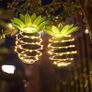 2 Pack Pineapple Garden Solar Lights 60 LEDs Outdoor Decor Solar Path Hanging Lights IP65 Waterproof Led Fairy String for Christmas Patio Path Home Tree Decoration Lantern Lighting Image 2