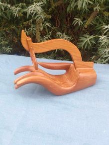 Buddha hand hardwood wine holder