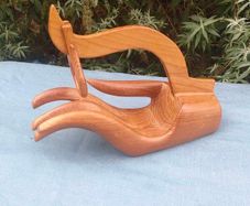 Buddha hand hardwood wine holder