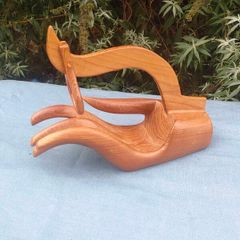 Buddha hand hardwood wine holder