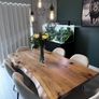 Solid Oak Live Edge Dining Table 171cm Image 2