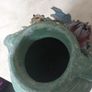Decorative Ceramic Vase With 3 D Flower Pattern. Image 4