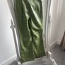 Stunning Kiwi &Co Olive Green Faux Leather Trousers size S Image 2