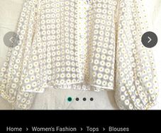 Zara daisy print puff sleeve blouse