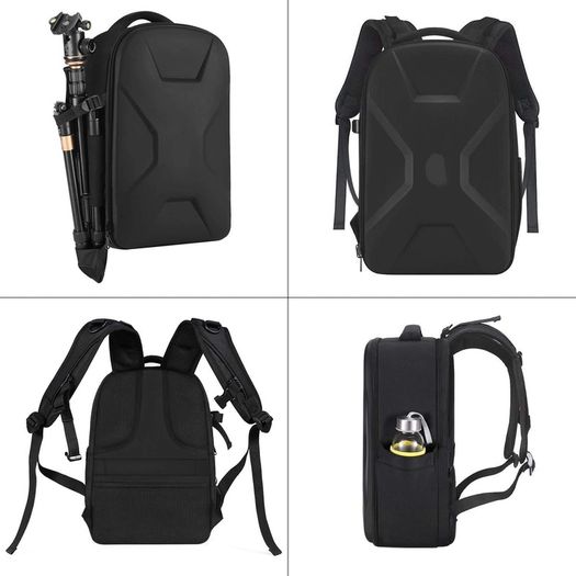 Waterproof Hard Camera Backpack Photography Bag Black DSLR Case