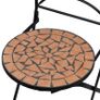 3 Piece Mosaic Bistro Set Ceramic Tile Terracotta Image 7