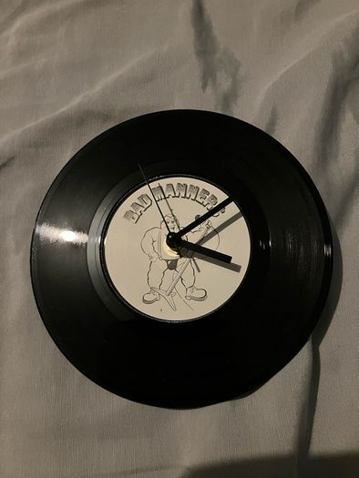 Bad Manners vinyl 7" clock