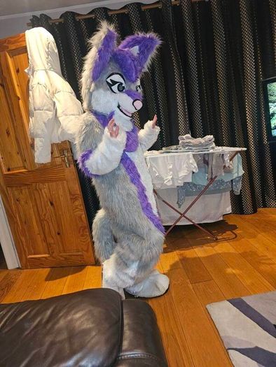 furry costume fursuit mascot suit purple husky