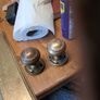 pair of pld brass handles and plates Image 4