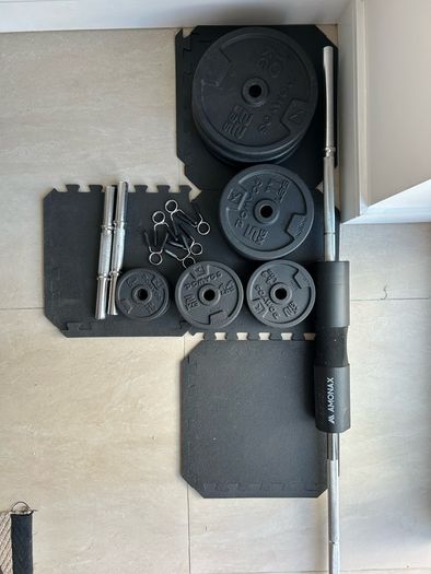 Dumbbells and Bars Weight kit + Bench