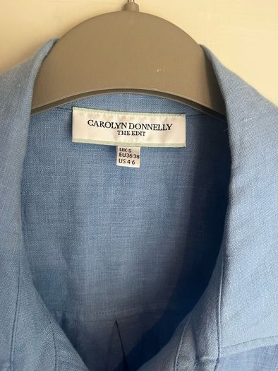 Blue linen shirt by Carolyn Donnelly