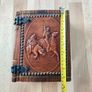 wooden wood book case storage case gift present box embossed Don Quixote Image 6