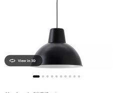 Ikea ceiling lamp black new never used include bulb