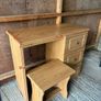 Dressing Table with 3 Drawers & Stool Image 5