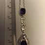 Sterling Silver Natural Amethyst Drop Pendant and Chain (February Birthstone) Image 5