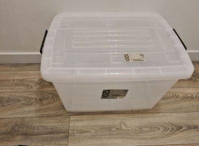 120L Rolling Clear Storage Box