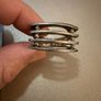 925 Sterling Silver Modern Multi-Band Statement Ring Image 2