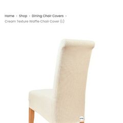 Brand New Cream Waffle Chair Covers - In Packaging