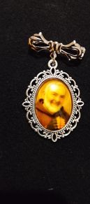 Silver St Padre Pio Blessed Brooch