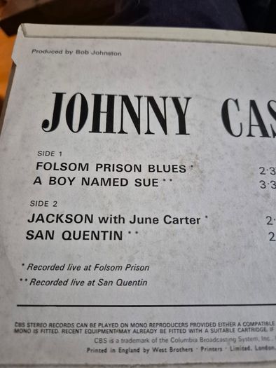 Johnny Cash - Folsom Prison Blues E.P Irish pressing